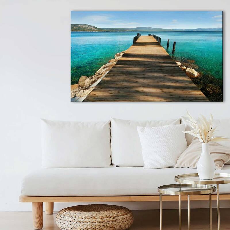"Hues of Blue " by Natalie Mikaels Print on Canvas