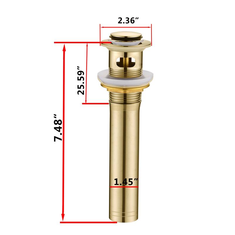 DORNBERG B012A Pop Up Bathroom Sink Drain with Overflow