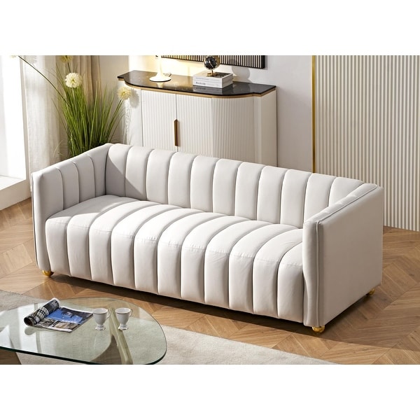 Channel Tufted Glam Indoor Living Room Sofa