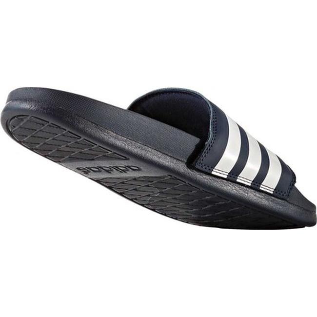 adidas adilette cloudfoam plus stripes slides