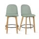 preview thumbnail 5 of 84, Set of 2 Designer Plastic Counter Stools Chair With Backs Side Armless Molded Kitchen Dining Bar Patio Indoor Outdoor Cafe Cushion_Green