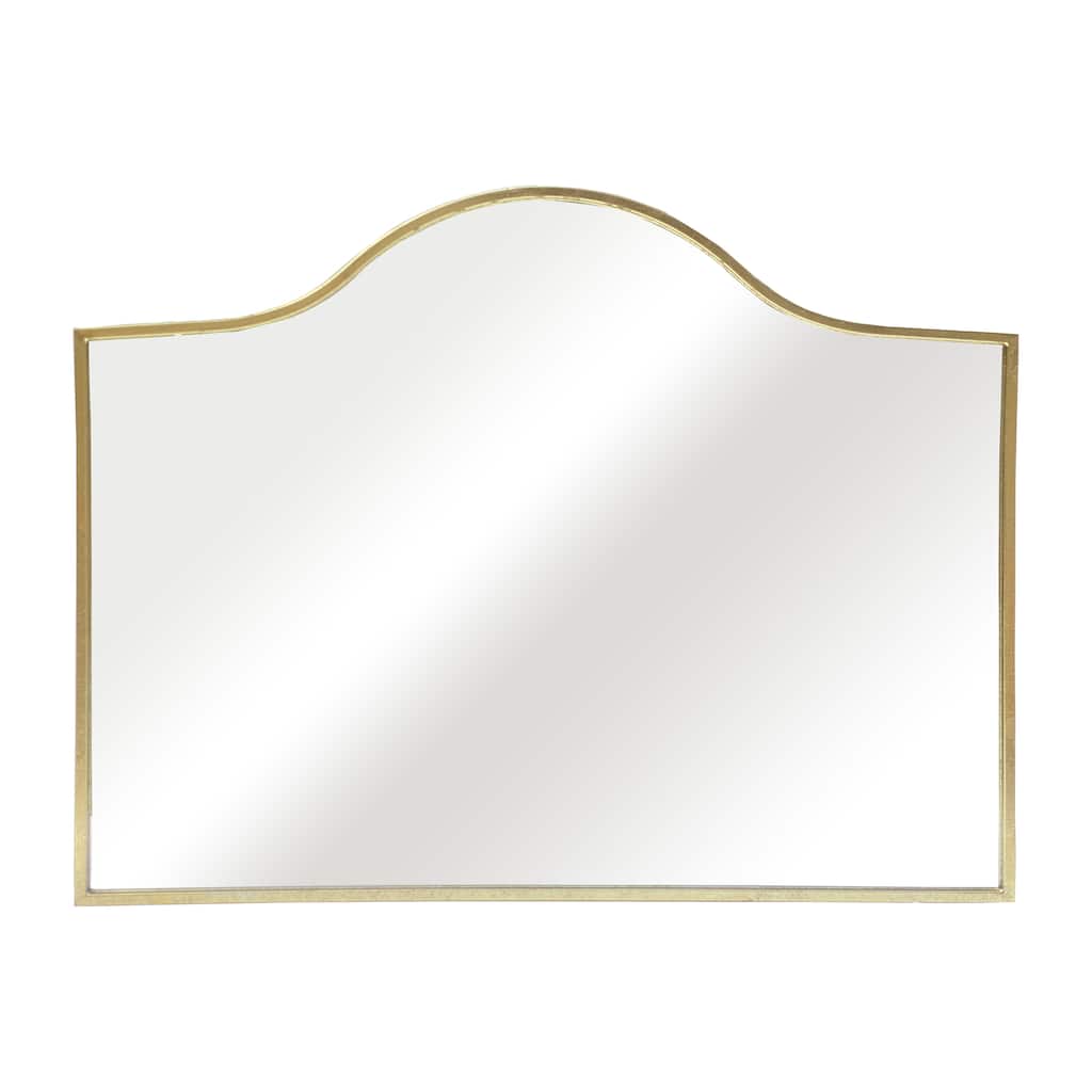 Sagebrook Home Metal, 39X30 Arch Mirror, Gold, Arch, 30"H, Solid Color - 39" x 1" x 30"