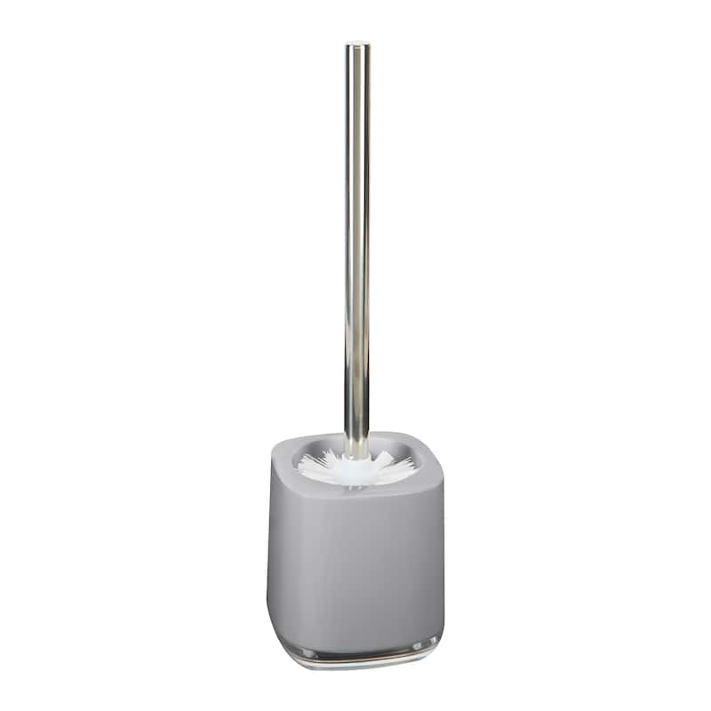 Bath Bliss Luxury Toilet Brush Holder in Grey - 4" x 4" x 15"
