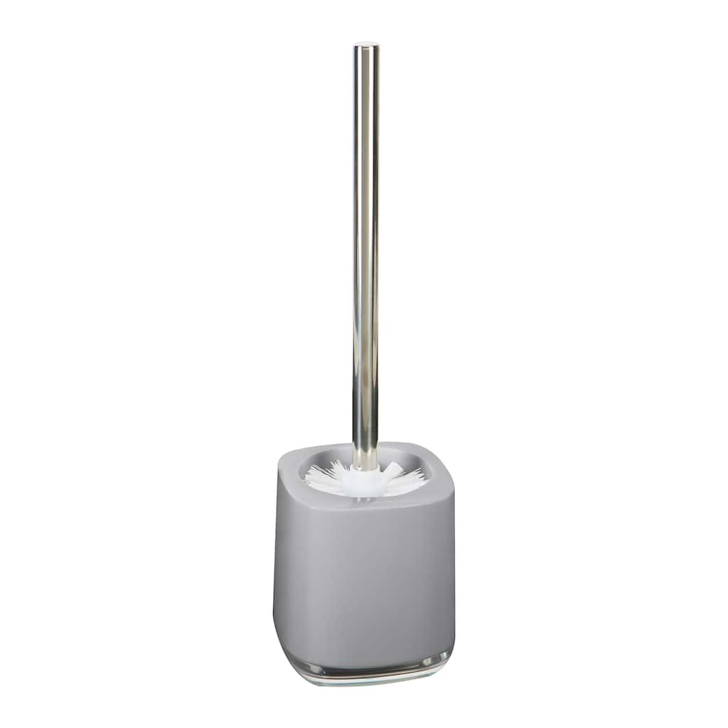 Bath Bliss Luxury Toilet Brush Holder in Grey - 4" x 4" x 15"