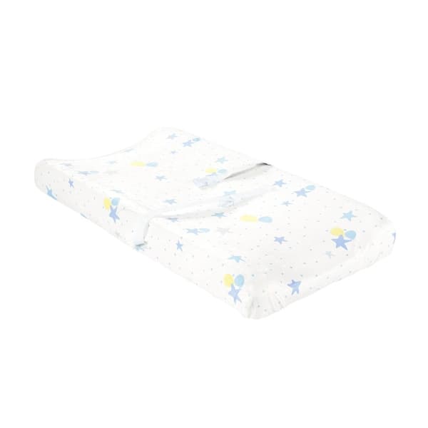 slide 2 of 4, Lush Decor Baby Elephant Balloon Stars Soft & Plush Changing Pad Cover - 32" x 16" x 5"
