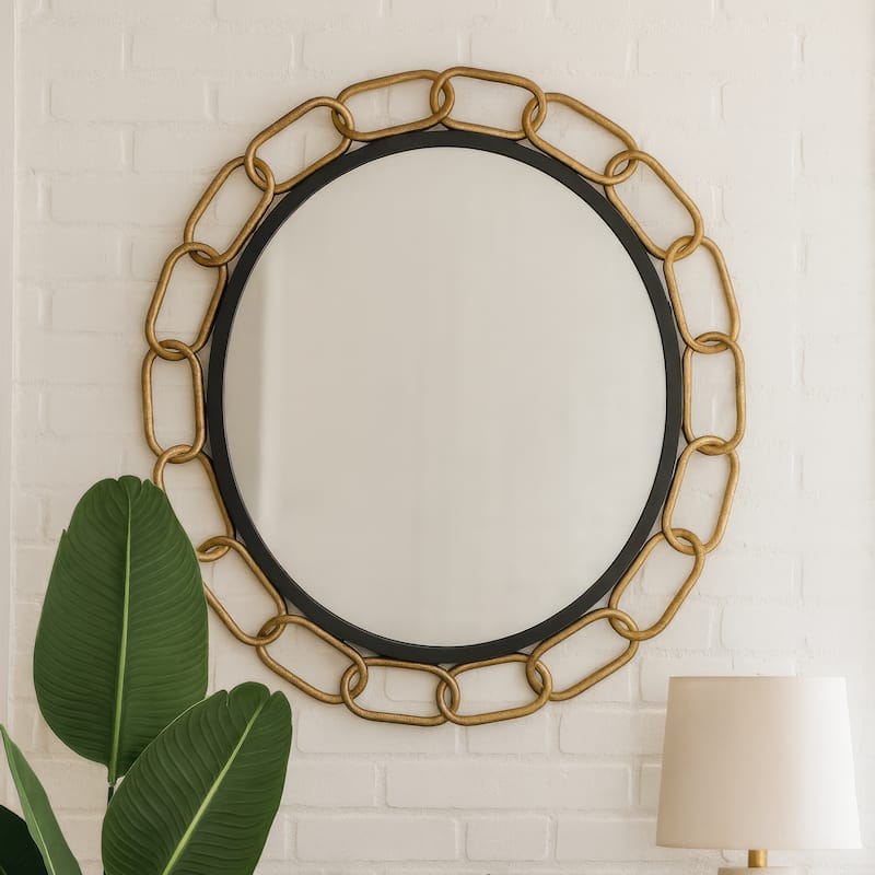 Varaluz Chains of Love Round Wall Mirror