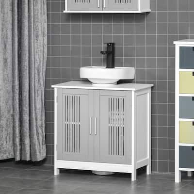 kleankin Under Sink Cabinet for Efficient Small Bathroom Storage, Modern and Elegant Bathroom Cabinet Storage for Small Spaces