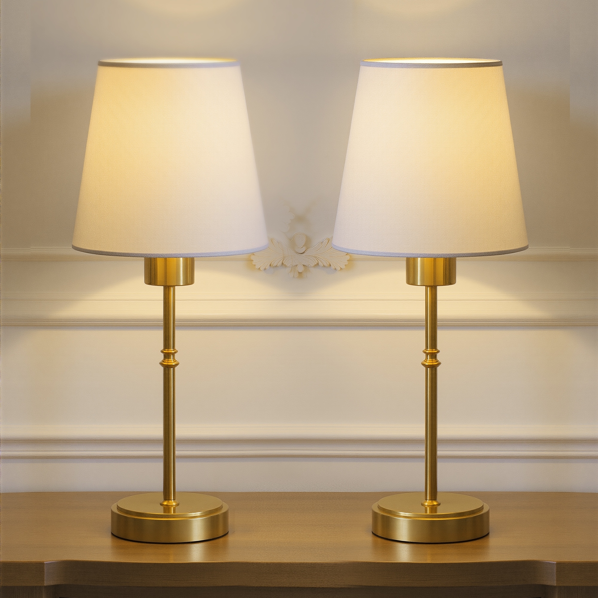 YANSUN 2-Pack Rechargeable Table Lamps with Color Changing Feature - White