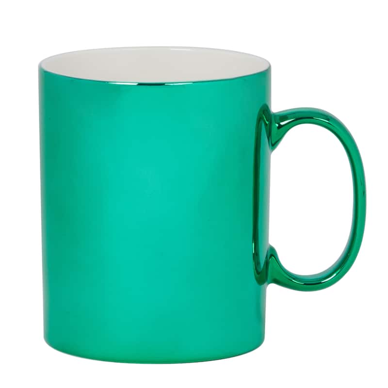 Certified International Holiday Lights Green 16 oz. Mugs, Set of 6