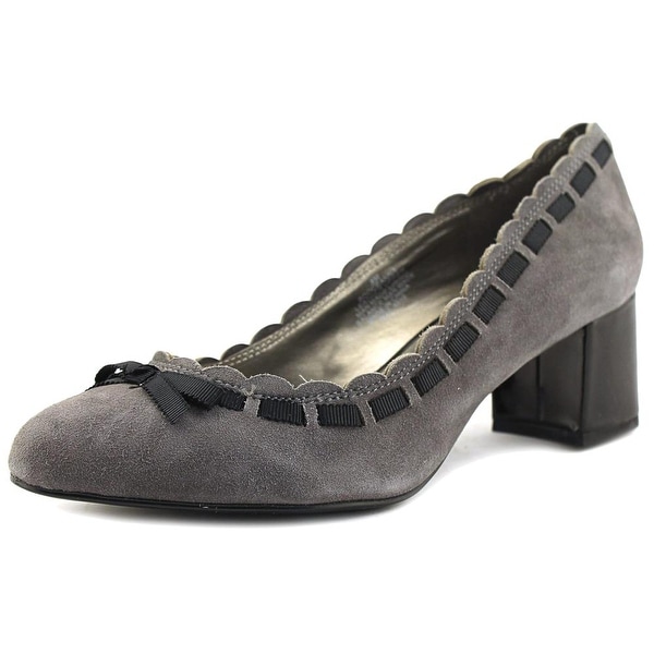 Bandolino Oceanna Women Round Toe Suede Gray Heels