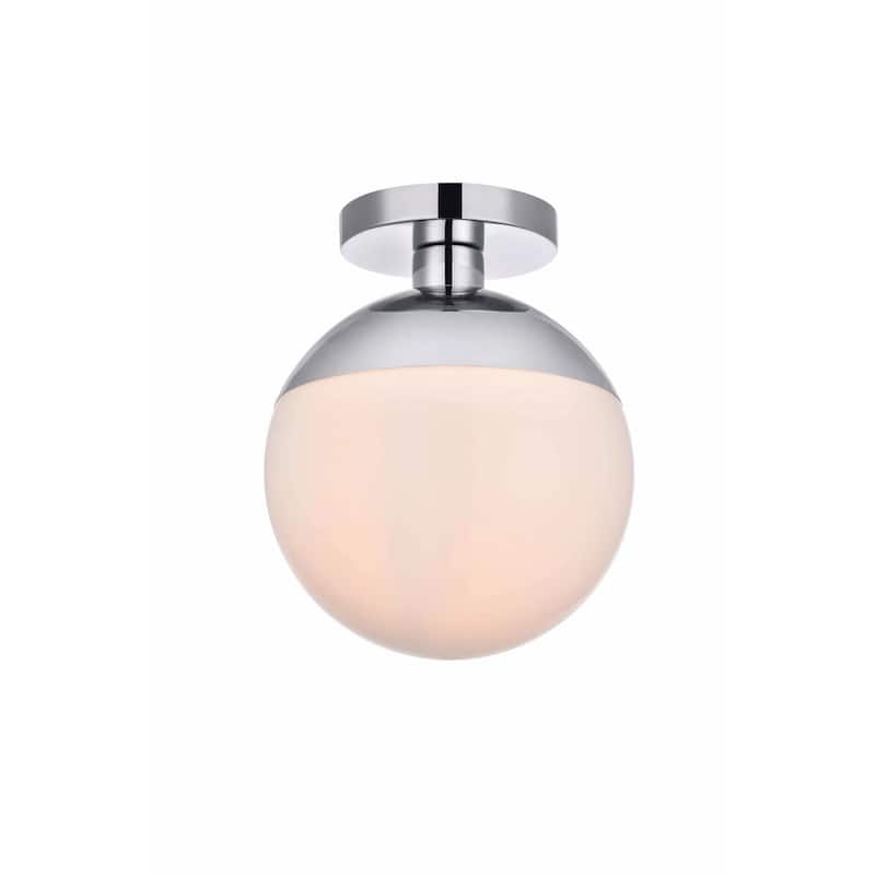 Roseto EGCF83490 Atlante Single Light 10" Wide Semi-Flush Globe