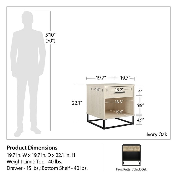 The Novogratz Kelly Nightstand - Bed Bath & Beyond - 32433794
