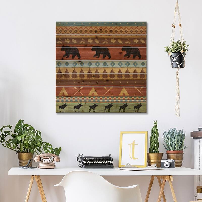 Lake Lodge Step V Print On Wood by Sue Schlabach - Multi-Color