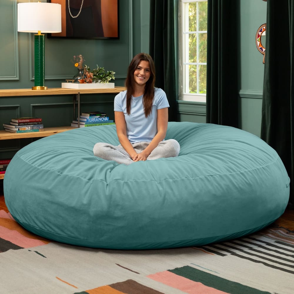 Jaxx Cocoon 7 Ft Giant Bean Bag Sofa and Lounger for Adults, Lush Velvet