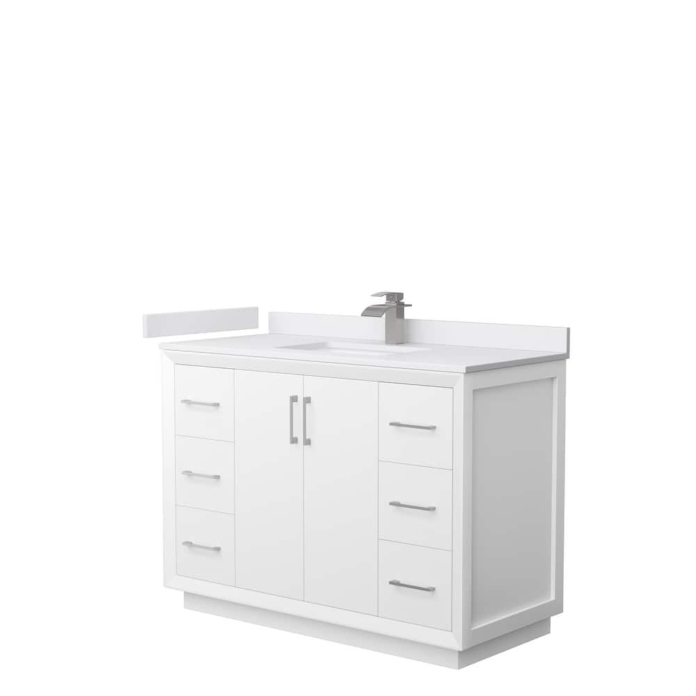 Strada 48-Inch Single Vanity Set, Cultured Marble Top