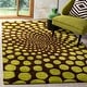 preview thumbnail 5 of 83, SAFAVIEH Soho Handmade Abstract Dots N.Z. Wool Area Rug 3'6" x 5'6" - Brown/Green