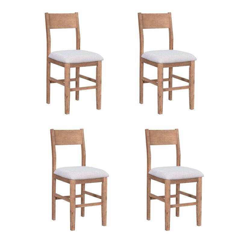 5 Piece Counter Height Dining Table Set for 4, Kitchen Rectangle Table Set with 4 Chairs, Dining Room Table Set for Small Place
