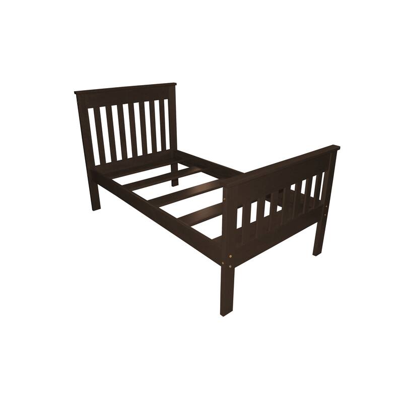 Twin Harmony Solid Pine Bed - Rich Tobacco Stain