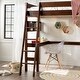 preview thumbnail 10 of 35, Walker Edison Solid Wood Twin Loft Bed with Desk
