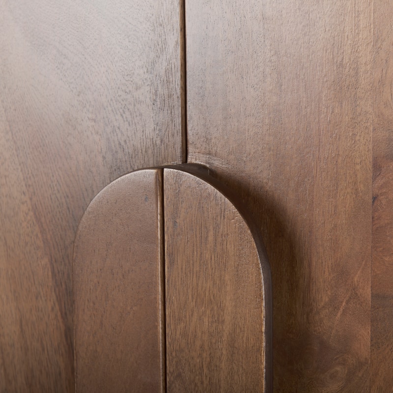 Astrid Medium Brown Solid Wood Armoire Cabinet - 38.8L x 19.8W x 68.5H