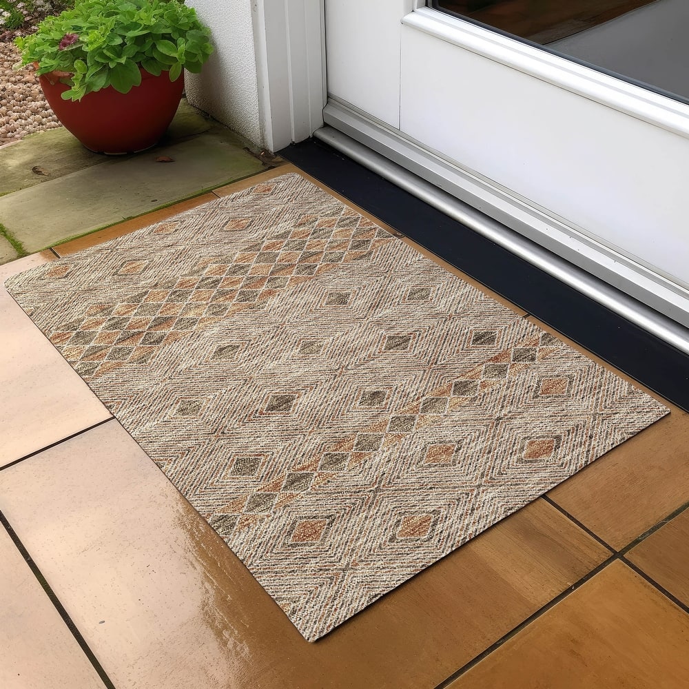 Machine Washable Indoor/ Outdoor Chantille Boho Moroccan Rug