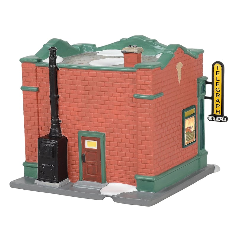 dept 56 hohman telegraph office christmas lighted building # 6005576
