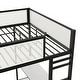 preview thumbnail 11 of 31, Furniture of America Jackson Modern Black Metal Loft Bed with Dual Desks and Closet Rod