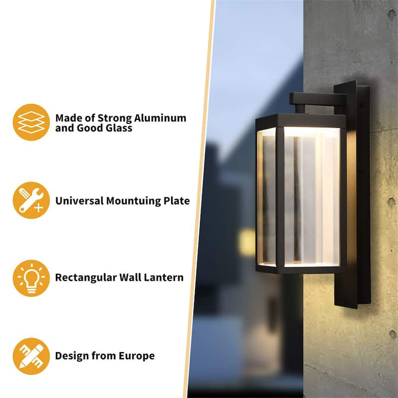 Wall Sconce Light Fixture with Clear Glass Shade