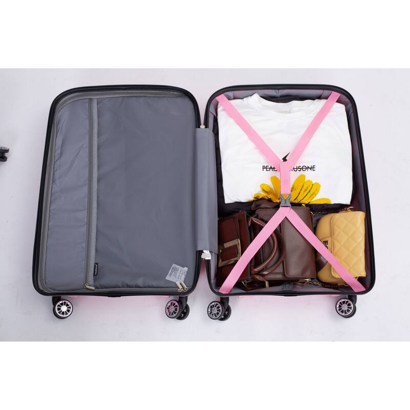 Hardshell 3 Piece PP Luggage Sets, Lightweight Durable Luggage Set with TSA Lock