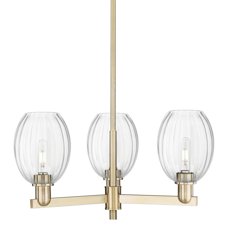 Innovations Lighting 716-3CR-13-18 Preston Chandelier Preston 3 Light - Champagne Bronze / Clear