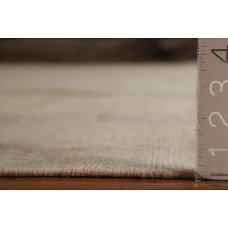 Hand Knotted Oriental 100% Wool Carpet Transitional All-Over Beige & Ivories Oushak Area Rug - 11' 11'' X 9' 5''