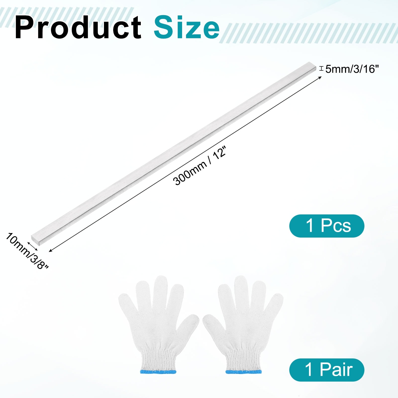 Stainless Steel Flat Bar Brushed Finish Trim Strips Sheet for Kitchen DIY Craft Making