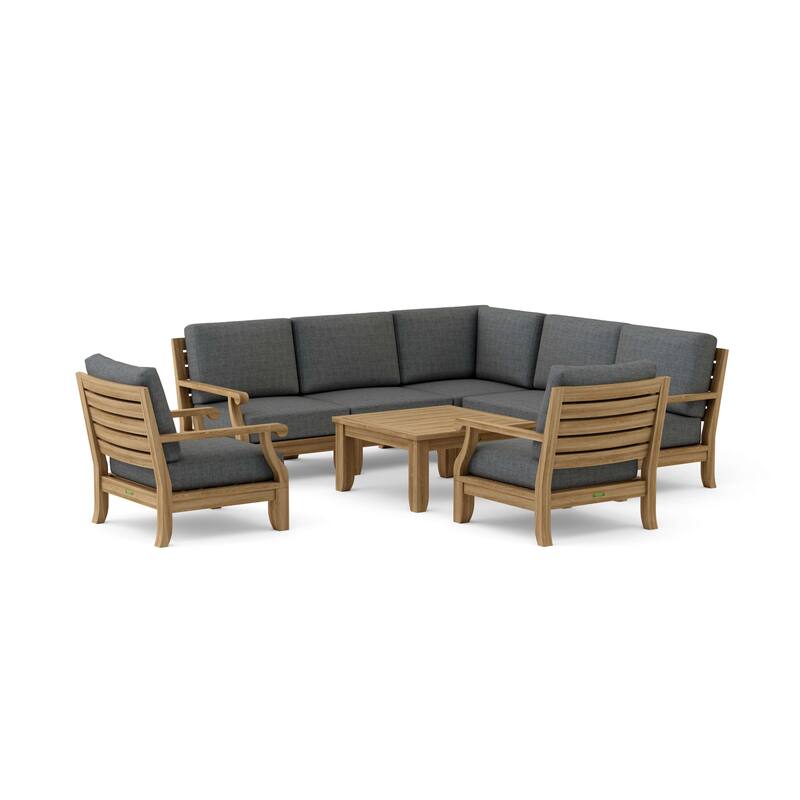 Riviera Luxe 8-Pieces Modular Set - Cast Charcoal