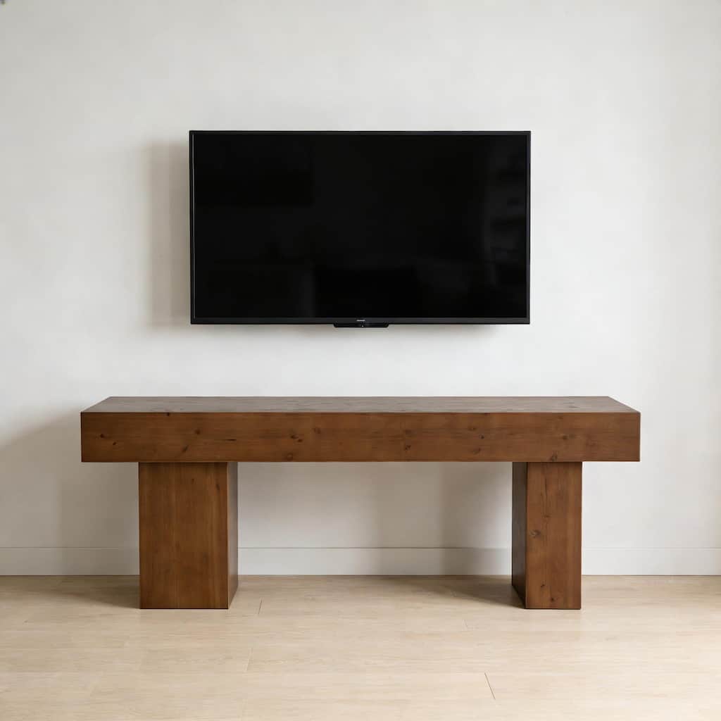 Solid Wood Television Stand for 55/60/65/75 Inch TVs, TV Entertainment Center Media Console Table for Living Room Bedroom