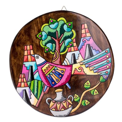 Novica Handmade Beautiful Land Decorative Wood Plaque - Multi-Color