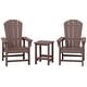 preview thumbnail 127 of 194, Laguna Kids Outdoor Poly Adirondack Chair With Side Table 3-Piece Set Dark Brown