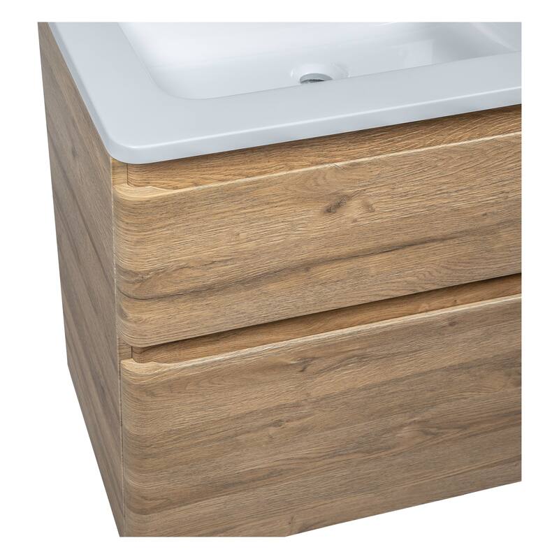 Modern Free Standing Bathroom Vanity with Washbasin | Comfort Collection mirror Omega R-line 32" included