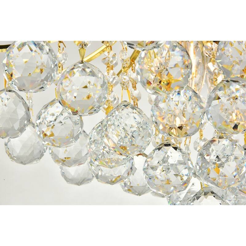Somette 3-light Goldtone Flush-Mount Chandelier