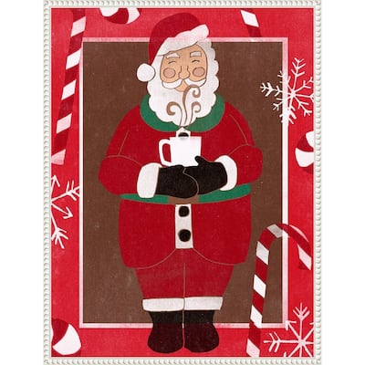 Cozy Cocoa Christmas II by June Erica Vess (23 x 30 in.), Framed Canvas Wall Art Print - Sylvie Beaded White