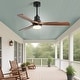 preview thumbnail 38 of 81, 52" and 60" Noiseless Walnut Wood Ceiling Fan with Remote Control,Light Integrated Optional - 52 Inch