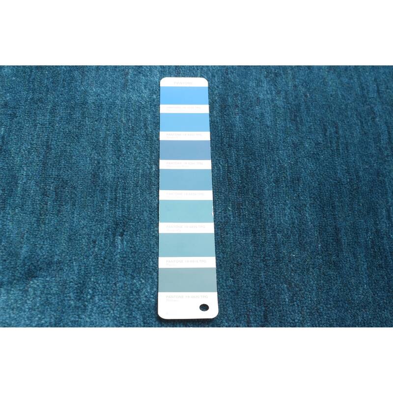 ECARPETGALLERY Hand Loomed Kashkuli Gabbeh Dark Blue Wool Rug - 4'1 x 6'0