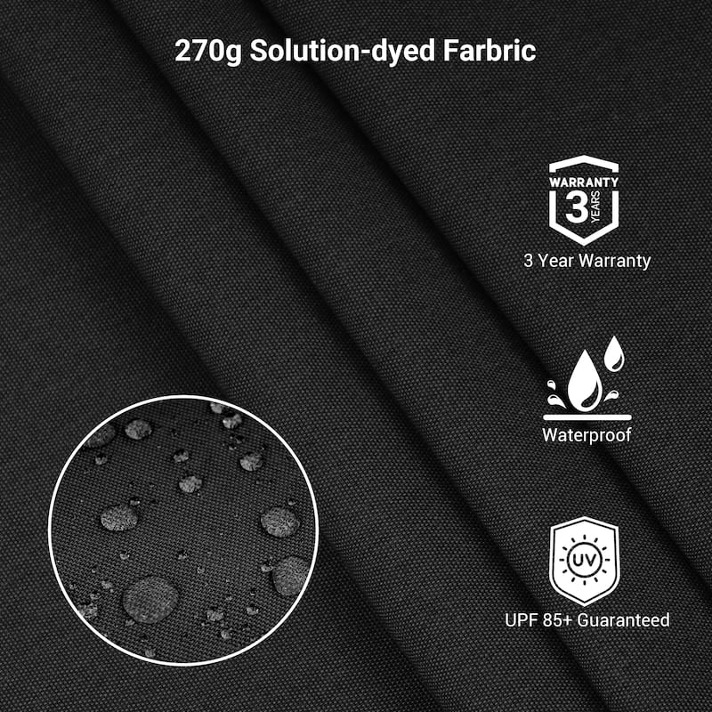 BONOSUKI 11.5x9FT LED Cantilever Patio Umbrella with 360 Rotation