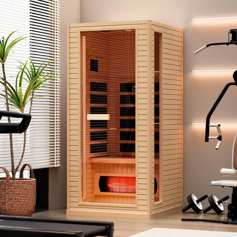 EROMMY up to 3 Person Infrared Sauna with 10-Minute Warm-Up Heater Tube and Carbon Plate