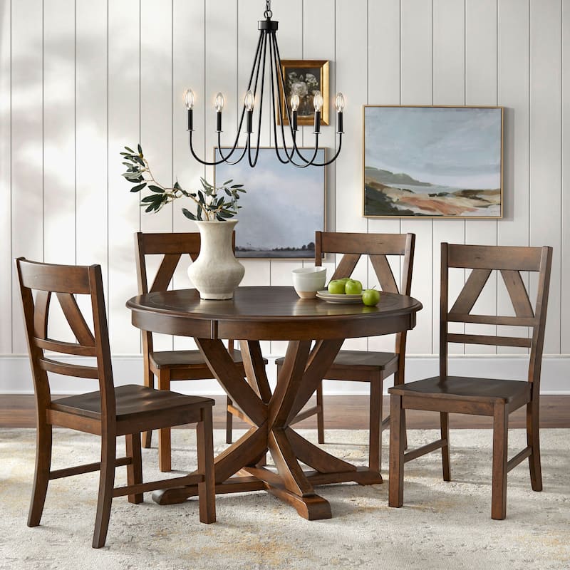 Simple Living Vintner Country Style Dining Set - 5pc Oak