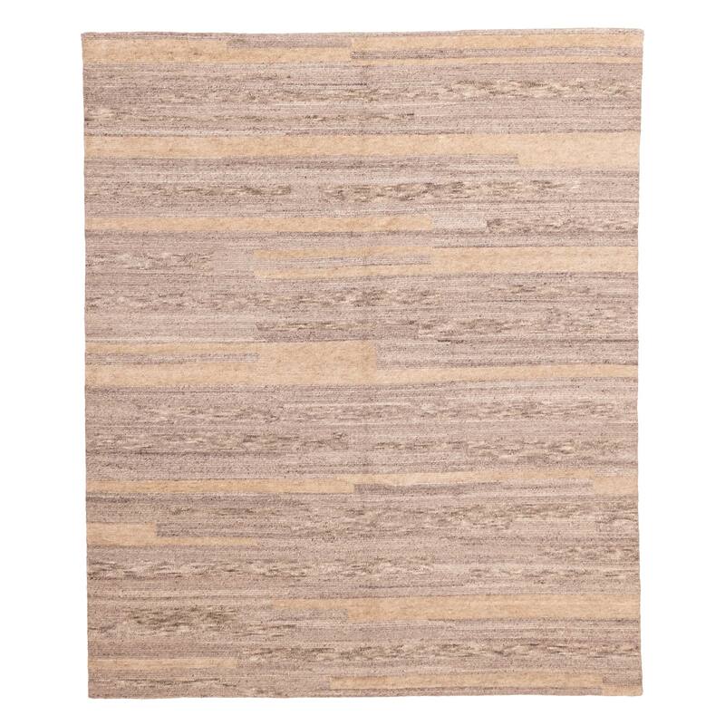 ECARPETGALLERY Hand-knotted Opulence Taupe Wool Rug - 8'5 x 9'11