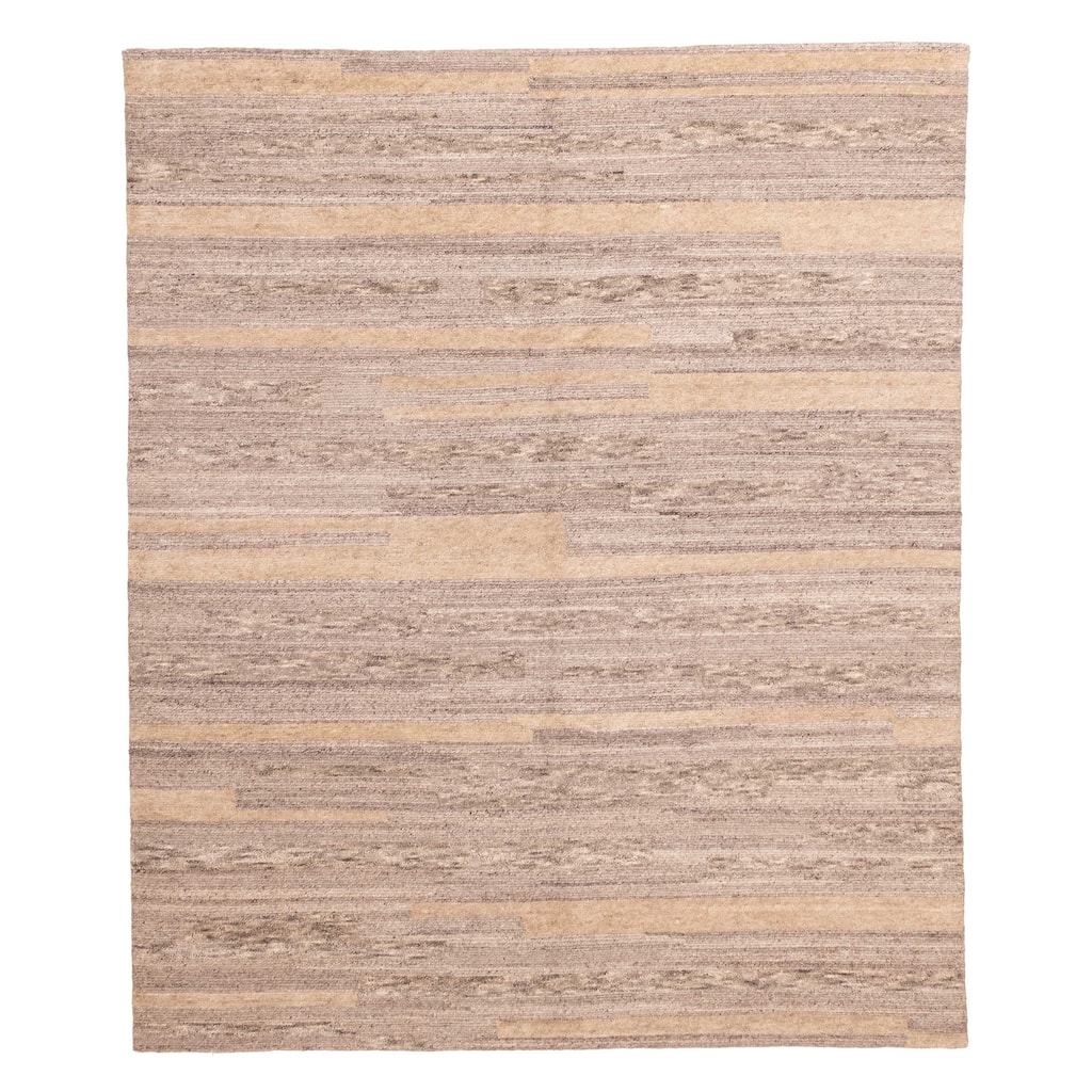 ECARPETGALLERY Hand-knotted Opulence Taupe Wool Rug - 8'5 x 9'11