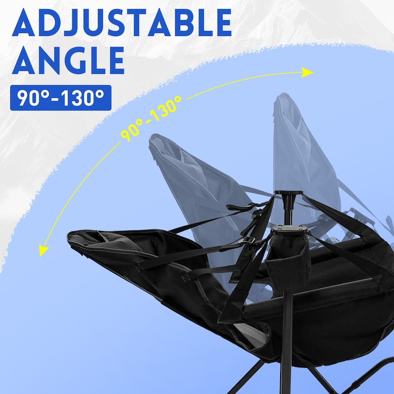 Hammock Camping Chair with Footrest, Outside Foldable Portable Rocking Chairs