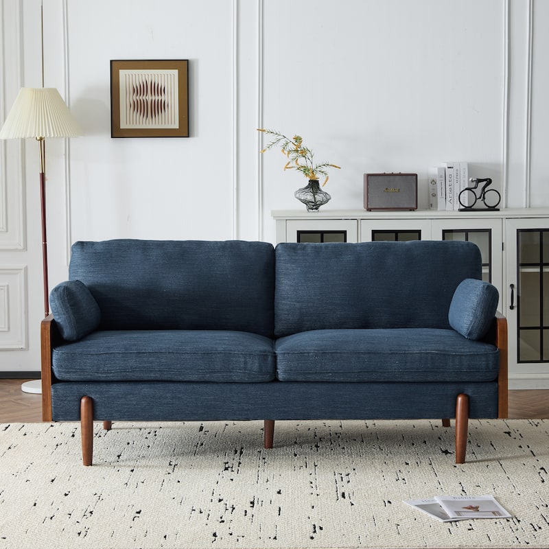 Jose Mid-Century Modern Sofa by Christopher Knight Home - Navy Blue