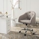 preview thumbnail 1 of 4, SAFAVIEH Amy Tufted Linen Chrome Leg Swivel Adjustable Office Chair - 24" x 22" x 31.9"