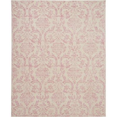 Nourison Jubilant Vintage Farmhouse Damask Area Rug